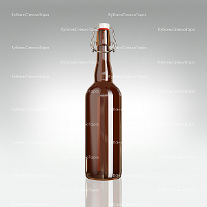 Бутылка «Бугельная» 0,750 л. (Коричневая) стеклянная с пробкой оптом и по оптовым ценам в Челябинске