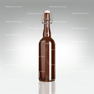 Бутылка «Бугельная» 0,750 л. (Коричневая) стеклянная с пробкой оптом и по оптовым ценам в Челябинске