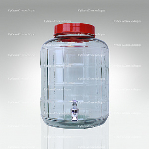 Бутыль (банка) стеклянный GL-70/18 л с краником оптом и по оптовым ценам в Челябинске
