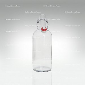 Бутылка «Бугельная» 1л. (Прозрачная) стеклянная с пробкой оптом и по оптовым ценам в Челябинске