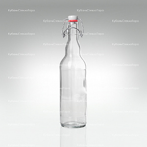 Бутылка «Бугельная» 0,500 л. (прозрачная) стеклянная с пробкой оптом и по оптовым ценам в Челябинске