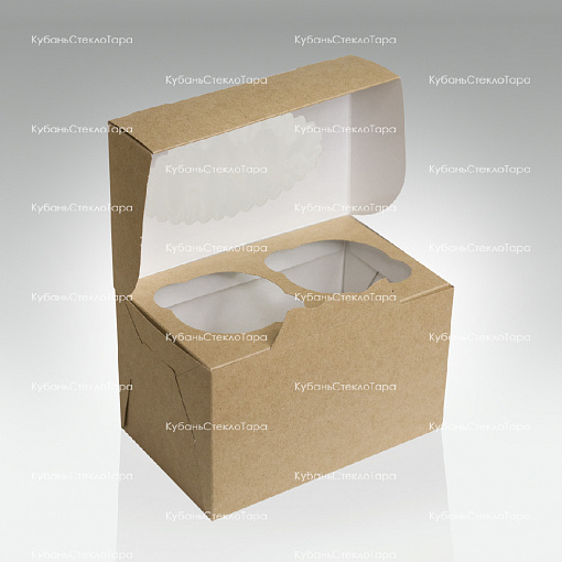 Упаковка для маффинов 100х160х100 мм (для 2 шт) оптом и по оптовым ценам в Челябинске