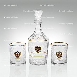 Набор подарочный Россия 3пр (графин Цезарь + 2 стакана 250мл) оптом и по оптовым ценам в Челябинске
