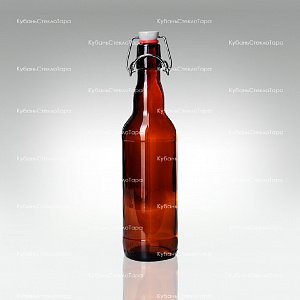 Бутылка «Бугельная» 0,500 л. (Коричневая) стеклянная с пробкой оптом и по оптовым ценам в Челябинске