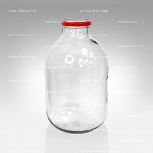 Бутыль 10 ТВИСТ (100) (прозрачный) стеклянный с крышкой оптом и по оптовым ценам в Челябинске