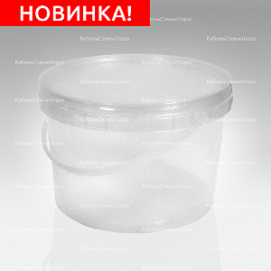 Ведро 2,25 л прозрачное пластик (УЮ) оптом и по оптовым ценам в Челябинске