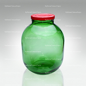 7,0 ТВИСТ (110) банка стеклянная с крышкой (зелёный) оптом и по оптовым ценам в Челябинске